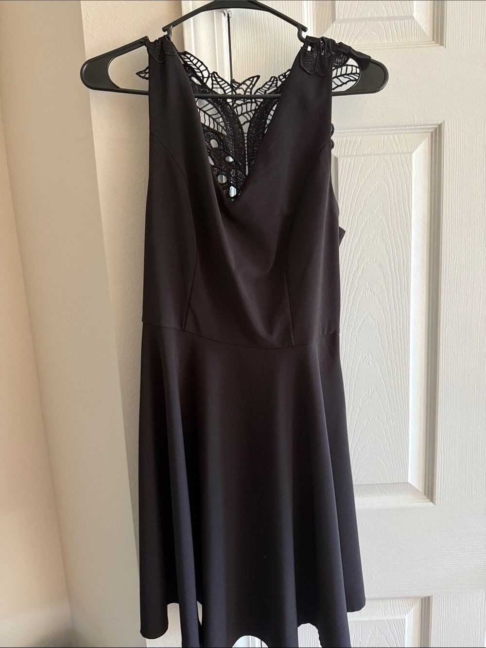 Altar'd State Black Midi Dress with Lace Back
